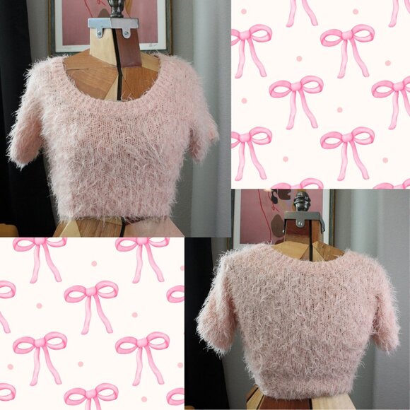 Marciano Tops - Barbie Pink Vintage Crop Top